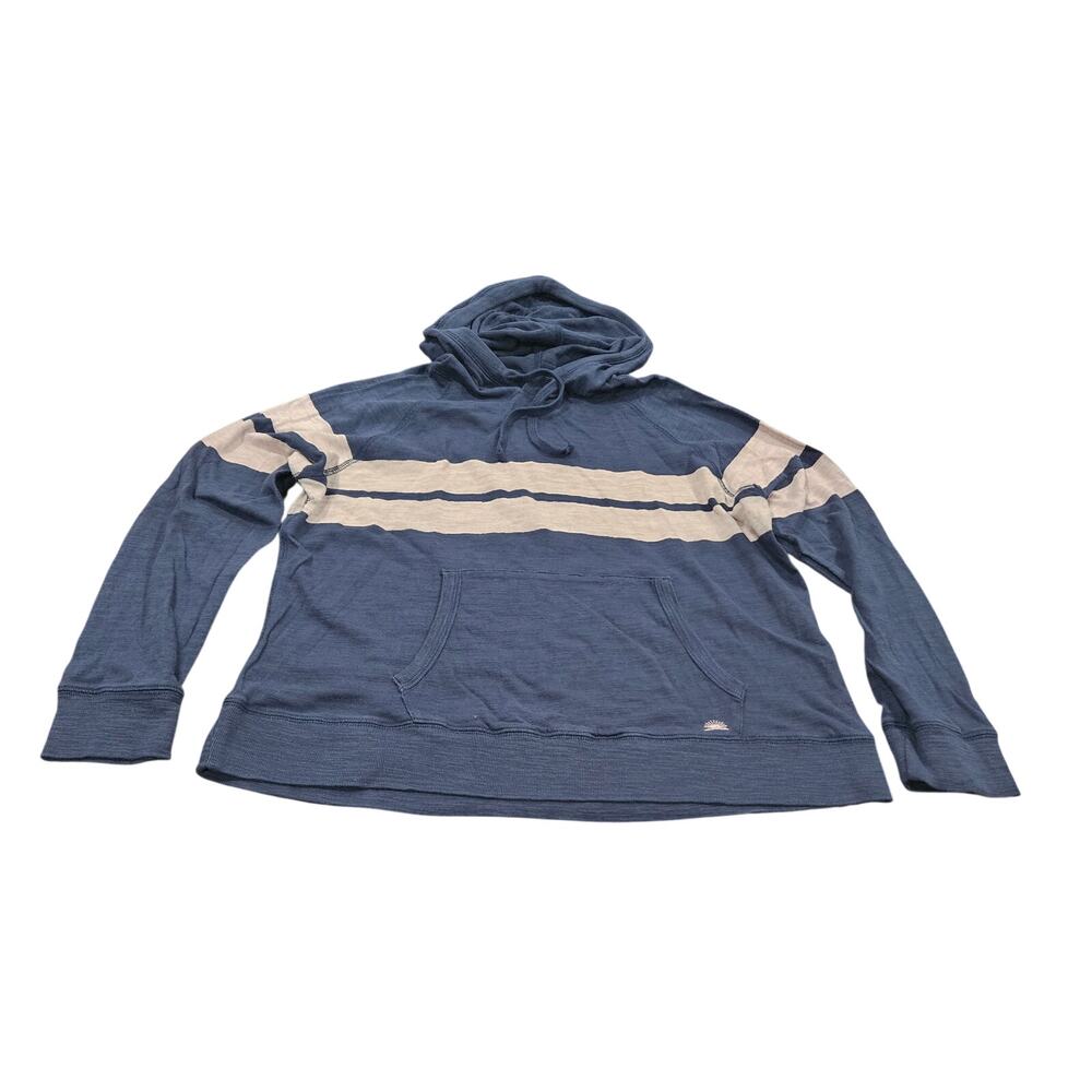 Faherty Organic Cotton Hoodie Sunrise Baja Surf Coastal Blue M